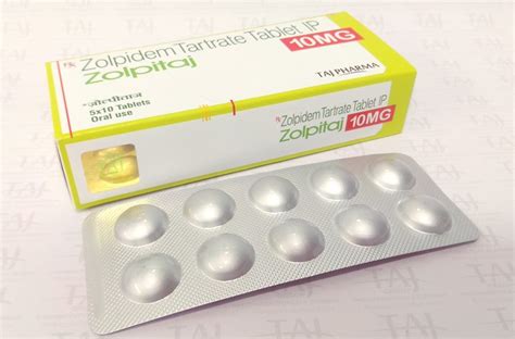 Zolpidem Tartrate Zolpitaj Tablet 10 Mg Taj Pharma Taj Generics Pharmaceuticals Taj Pharma