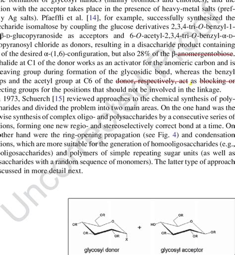 Glycosidation Is Formation Of A Glycosidic Bond Between Glycosyl Donor Download Scientific