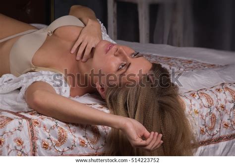 Стоковая фотография 514223752 Sexual Woman Lingerie Posing Boudoir