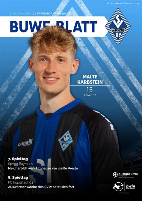 SVW Buwe Blatt Ausgabe 6 Saison 2022 2023 By SV Waldhof Mannheim 07 Issuu