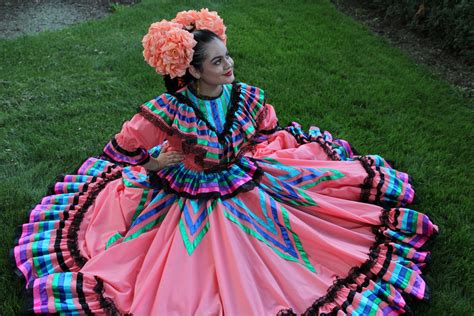 Jalisco Folklorico Dresses Outfit Mexicano Jalisco Dress