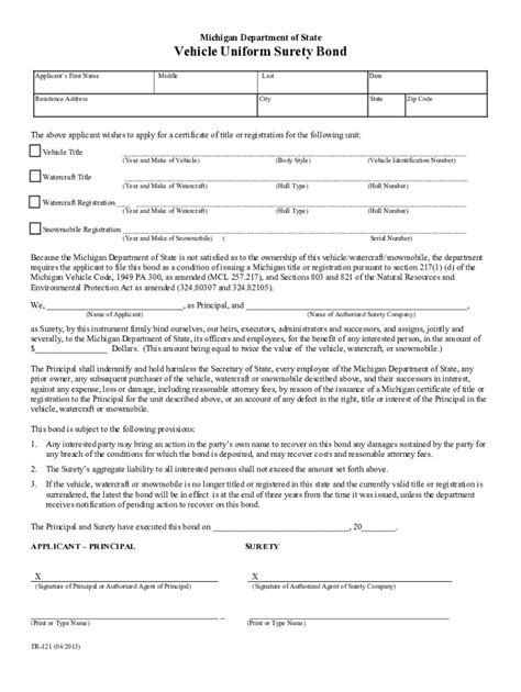 Fillable Online Michigan Form Tr 121Fill Out And Use This PDF Fax Email