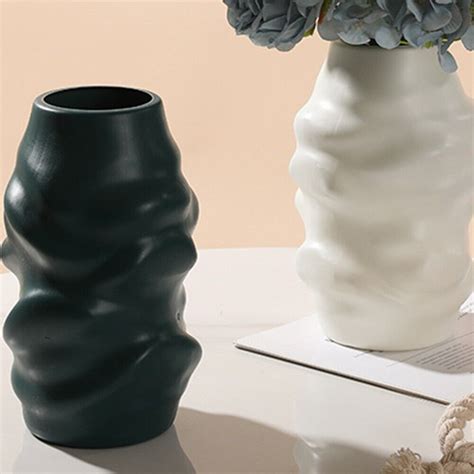 Imitation Ceramic Flower Vase Plastic Flower Arrangement Living Room Ebay