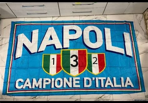 Big Flag Naples 270x180 Cm Campione Ditalia Kvara Fest Scudetto 3rrr