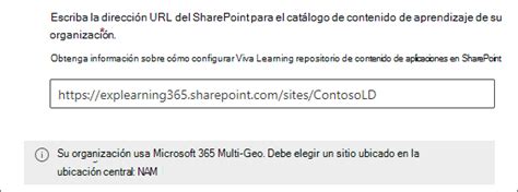 Agregar SharePoint Como Origen De Contenido De Aprendizaje Para