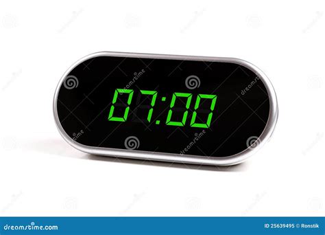 Digital Alarm Clock With Green Digits Royalty Free Stock Photo - Image: 25639495