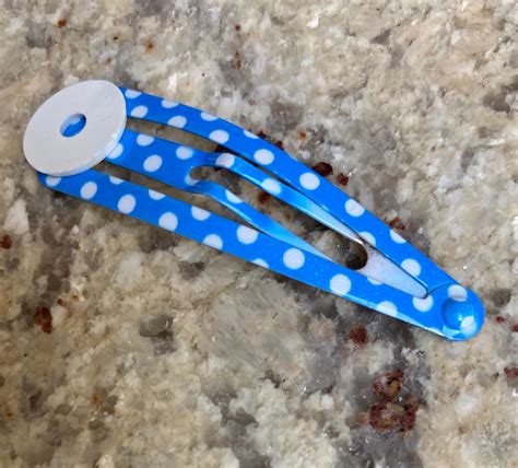 Pc Pc Mm Polka Dot Hair Snap Clip With Glue Etsy