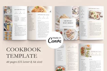 Canva Recipe book template | Creative Market