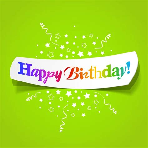 Happy Birthday Greetings Stock Vector Bienchen