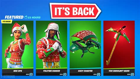 Nog Ops Yuletide Ranger Skins Are Back Fortnite Item Shop December