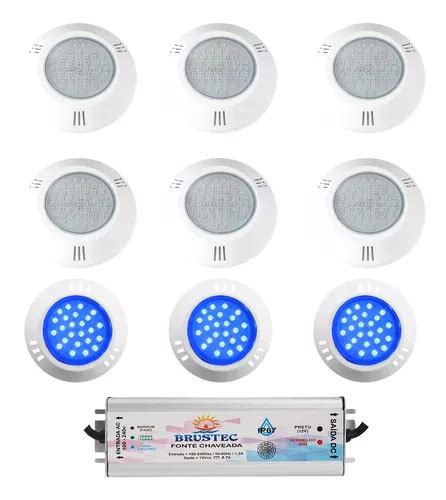 Fonte 6a 12v 3 Led 5w Azul 6 Power Led 9w Azul Brustec Frete grátis