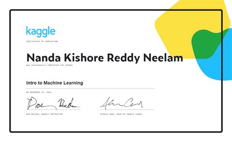 Nanda Kishore Reddy Neelam Completed The Intro To Machine Learning