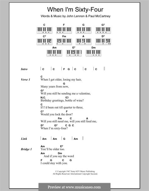 When I'm Sixty-Four (The Beatles) by J. Lennon, P. McCartney on MusicaNeo