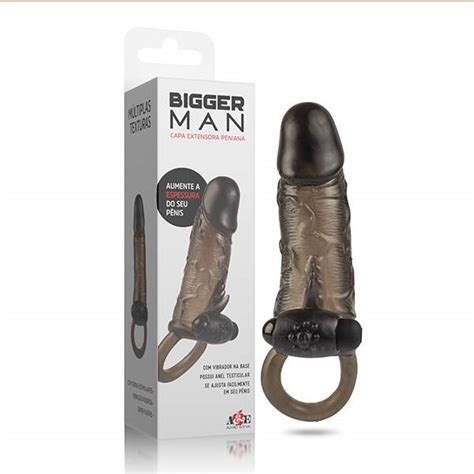 Bigger Man Capa Extensora Peniana Vibro E Anel Lolla Sex Shop