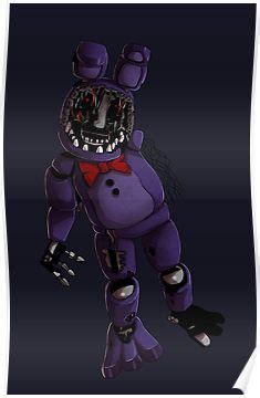 Fnaf Withered Bonnie Design Poster For Sale By Ladyfiszi Bonnie