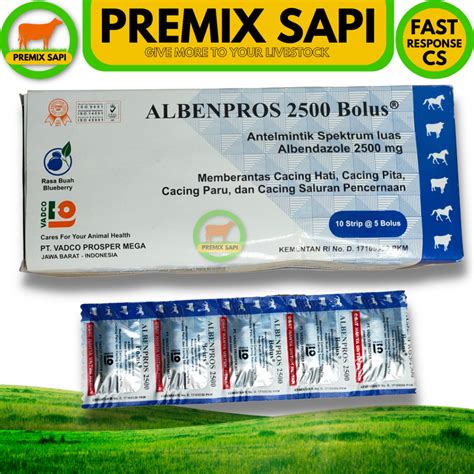 Jual Albenpros Bolus Bolus Obat Cacing Bolus Obat Cacing