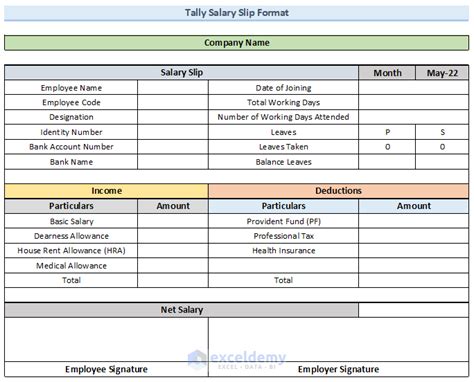 Salary slip format in excel for mnc company - washklo