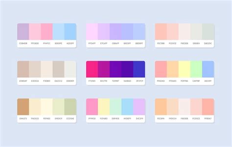 Échantillons De Catalogue De Palette De Couleurs Pantone En Hexadécimal