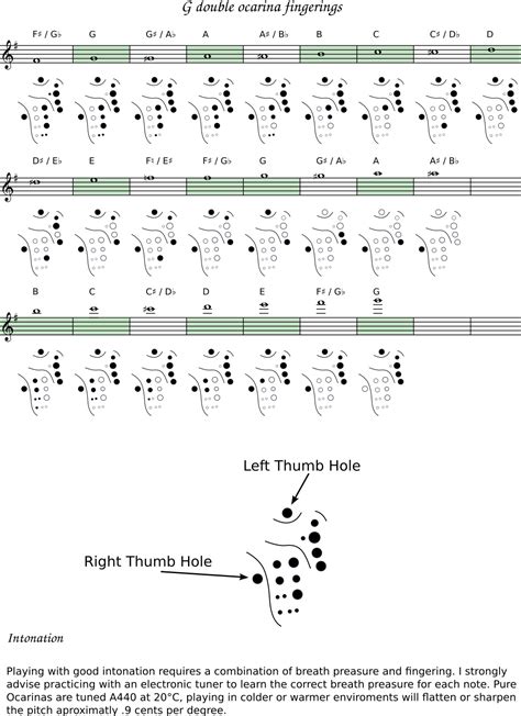 My 12 Hole Ocarina Fingering Chart Rocarina 58 Off