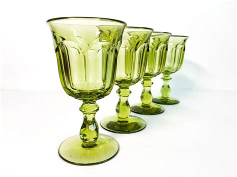 Vintage Green Goblets