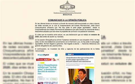 Vicepresidencia denuncia difusión de información falsa y