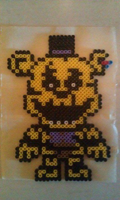 Golden Freddy Perler Bead Art Perler Bead Disney Pearl Beads Pattern