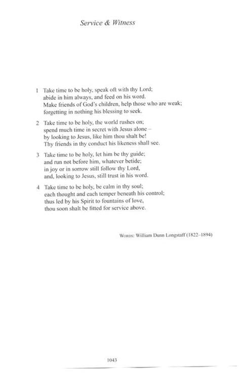 Cpwi Hymnal 540 Take Time To Be Holy Speak Oft With Thy Lord