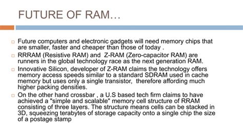 Random Access Memory Ppt Ppt