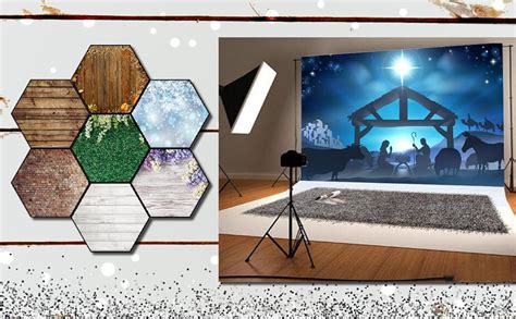 Amazon Lfeey X Ft Birth Of Jesus Backdrop Christmas Night