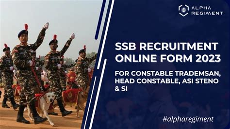 Ssb Recruitment Online Form For Constable Trademsan Head