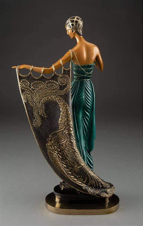 Erte Bronze Sculpture Emerald Night By Erte Ebay