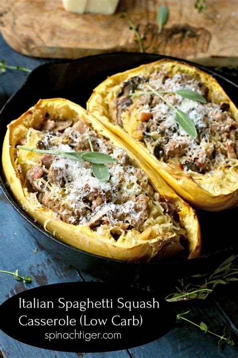 Creamy Spaghetti Squash Casserole Recipe With Italian Sausage Recipe