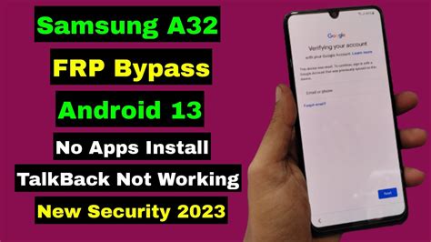 Samsung A32 FRP Bypass Android 13 Samsung A32 FRP Unlock Bypass