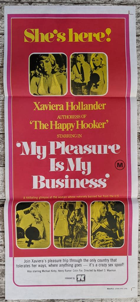 Lot My Pleasure Is My Business Starring Xaviera Hollander