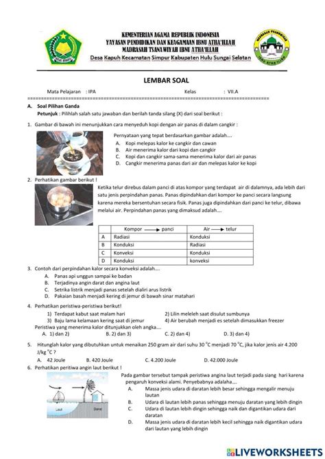 Klasifikasi Materi Exercise For 7 Live Worksheets