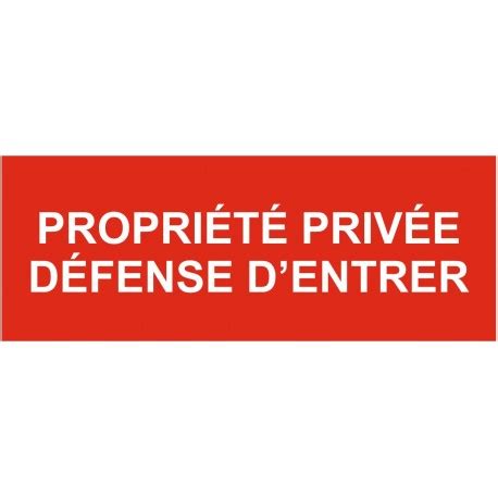 Panneau propriété privée défense d entrer Sticker Communication