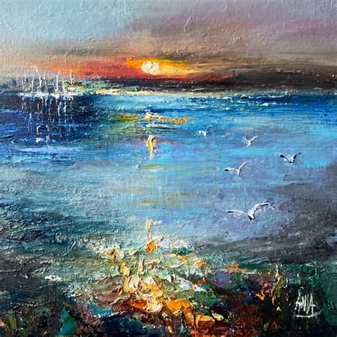 Paintings By Anna On Twitter As The Sun Dips Below The Horizon