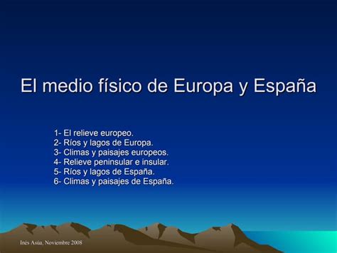 El Medio Físico De Europa Y España Ppt