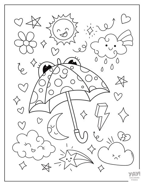 rainy day color page 3