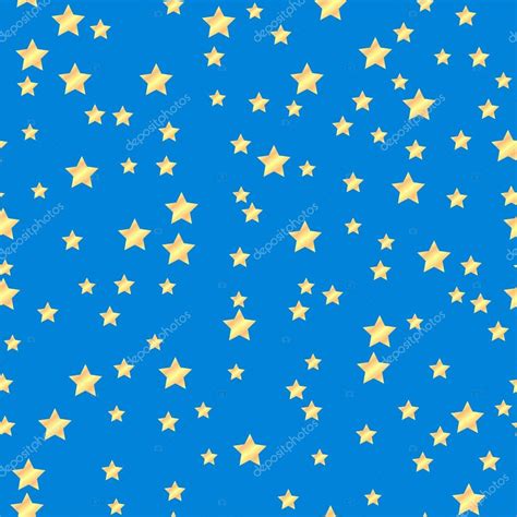 Patr N Sin Costuras De Estrellas Doradas En Una Parte Posteriora Azul