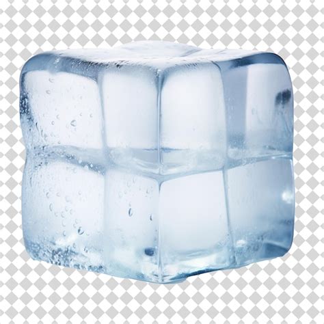 Cubo De Hielo Aislado En Formato De Archivo Psd De Fondo Transparente