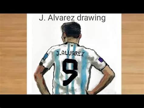 How To Draw Julian Alvarez Argentina Football Backside Alvarez