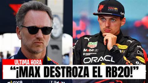 F1 EN SHOCK VERSTAPPEN DESTROZÓ EL PISO DEL RB20 CON SU ERROR EN