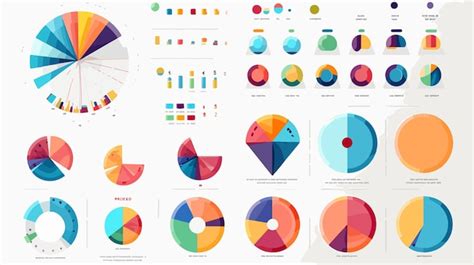 Circle Diagram Pie Charts Infographic Elements Vector Illustration