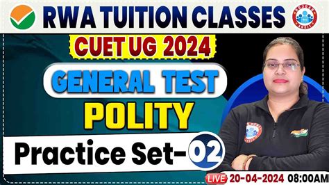 CUET UG 2024 CUET UG PYQ S Practice Set 02 General Test Polity