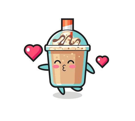 milkshake character cartoon with kissing gesture 3260576 Vector Art at ...