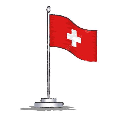gambar ilustrasi vektor bendera swiss bendera swiss simbol swiss png