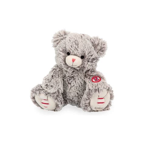 Ours En Peluche B B Peluche Ours Gris Rouge Kaloo