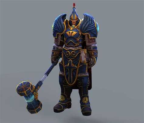 Paladin Hand Painted 3d Model