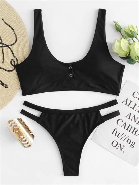 Cut Out Bikini Set SheIn Sheinside